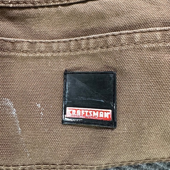 Craftsman Mens 41x29 Brown Canvas Carpenter Pants Workwear Grunge‎ Utility - Picture 2 of 8